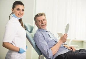hygienist and patient